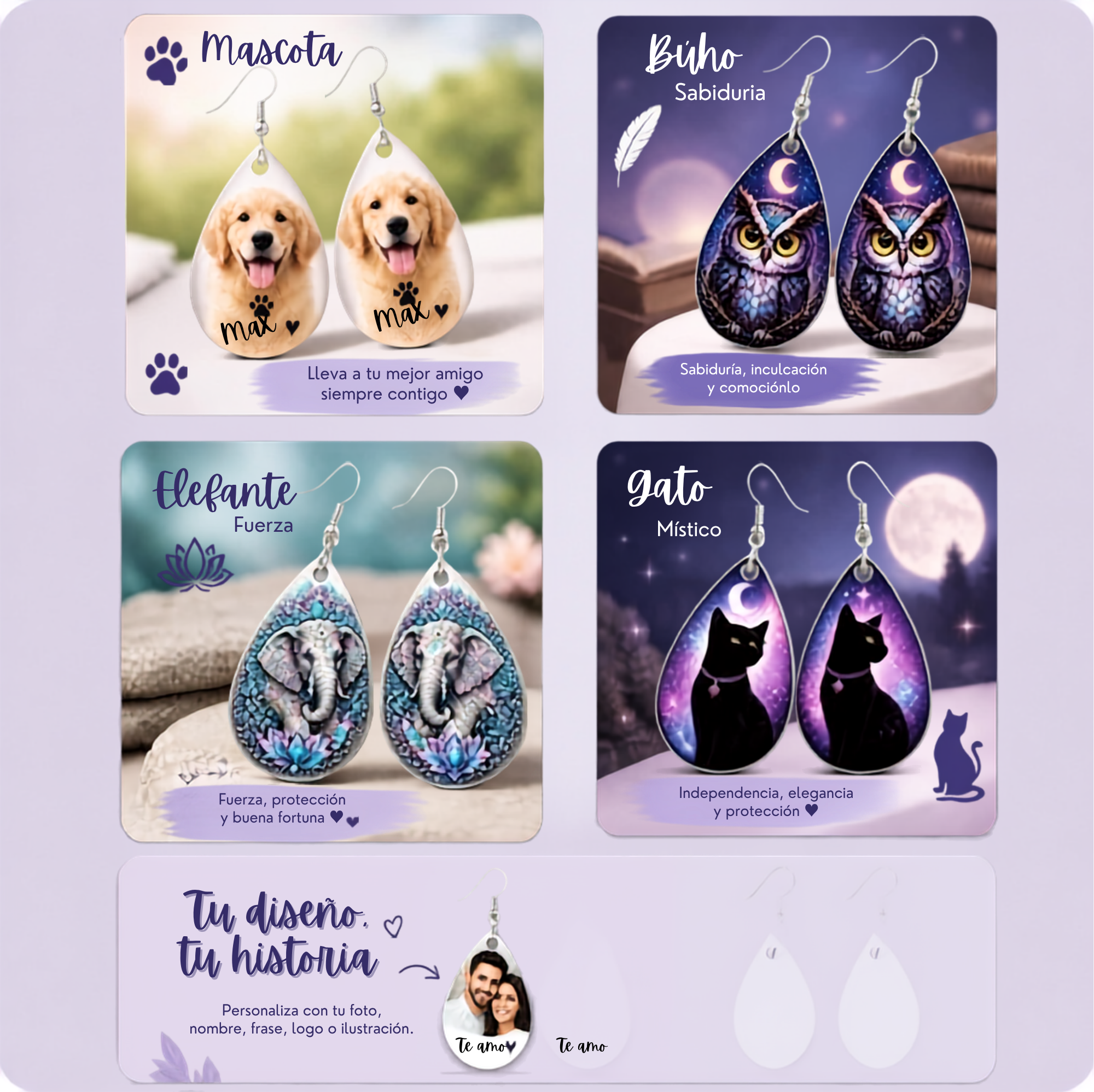 Aretes MDF personalizado